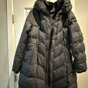 DKNY Charcoal Puffer Coat